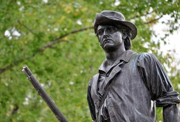 Minute Man Statue Concord Massachusetts Militia Colonial BEar Arms