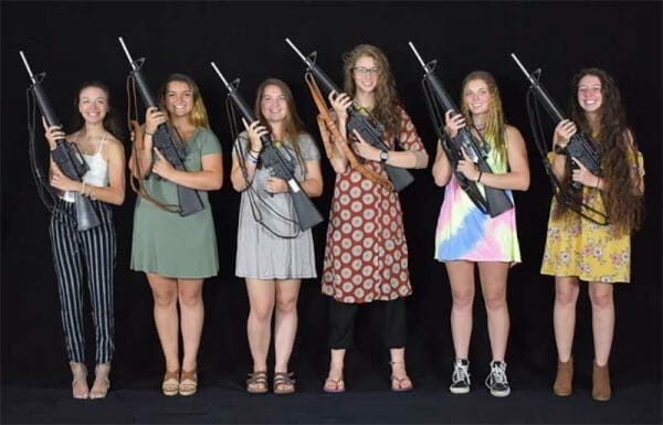 The New Jersey Garden State Gunners Girls pose for a picture before the NTIT. (Left to Right: Shelby Falk, Sierra Loutraris, Victoria Wheatley, Dorothy Speers, Amy Flood, Jessica Peoples)