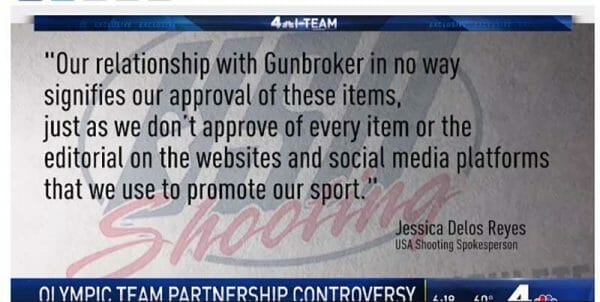 The local New York NBC affiliate is pressuring USA Shooting and the US Olympic shooting team to break their ties with Gunbroker.