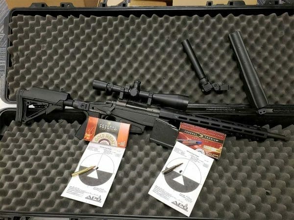 The SABER M700 Sport-TAC rifle's three (3) shot acceptance group precision of 0.2 MOA was nothing short of exceptional for both types of ammunition!