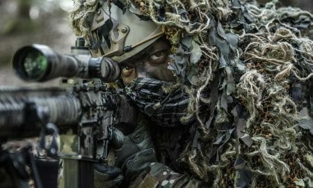 Sniper Wearing Ghillie Suit
