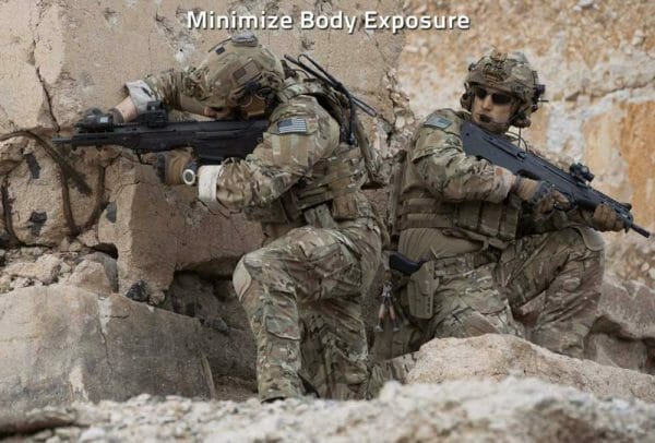 Desert Tech MDR designed to reduce body exposure.