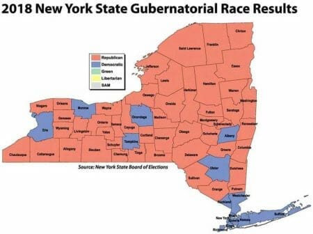 2018 New York State Gubernatorial Election Results Map