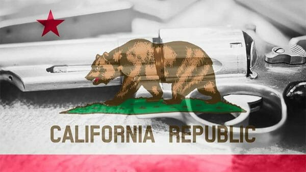 California Flag Guns Gun Control iStock - 884191010