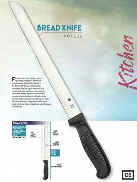 Spyderco Bread Knife Catalog Page