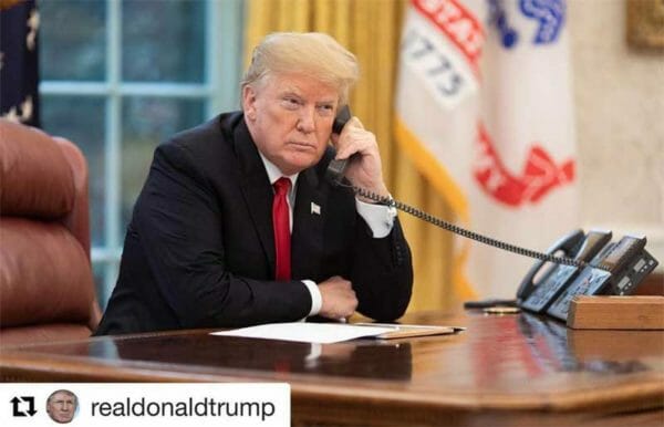 Donald Trump at Whitehouse Desk