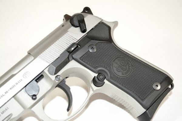 If you want to get nitty gritty, that slide-mounted lever on Beretta 92FS pistols isn't technically a safety, but it does disable the trigger.