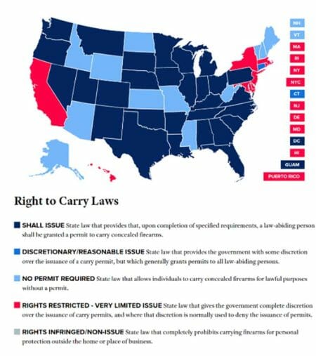 Right to Carry Laws by State