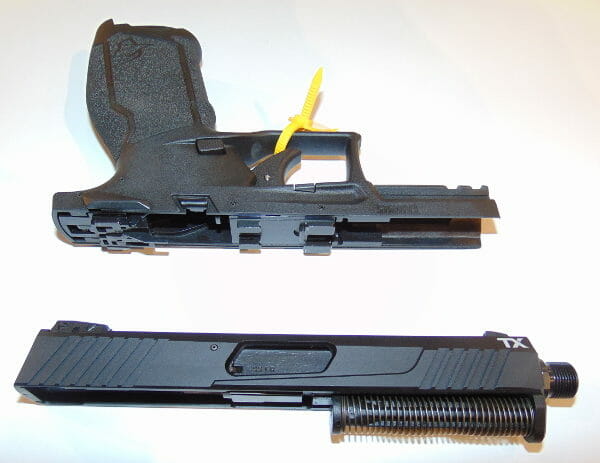 TX-22 has a take-down very similar to that of the Glock.