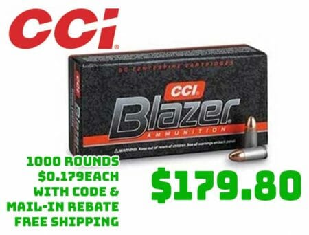 1000 Rounds CCI Blazer 9mm 115Gr FMJ Ammo Deal 2A2