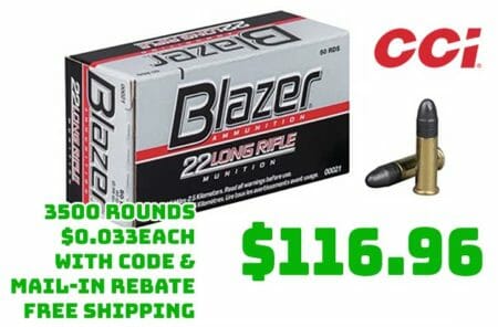 3500 Rounds CCI Blazer Ammo 22 Long Rifle 40Gr Deal