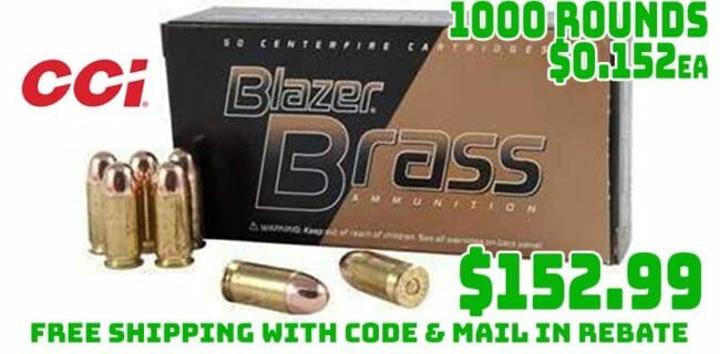 CCI Blazer Ammo 1000rnds 9mm Luger 115Gr FMJ Rebate Deal