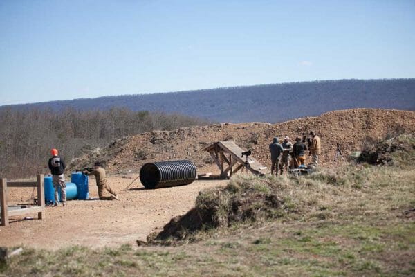 Courses of fire are conducted on square ranges, in natural terrain, and on longer distance ranges, with targets in some cases appearing at 300, 400 and out to 500 yards.