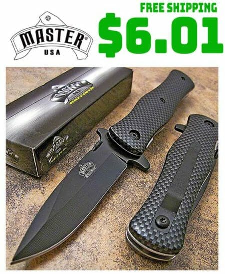 Master Carbon Fiber Spring Assisted Tactical Knife Deal