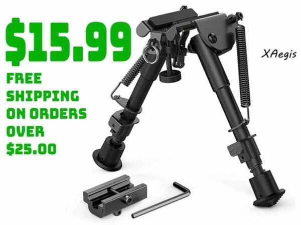 XAegis 2-In-1 Adjustable AR Rifle Bipod Deal