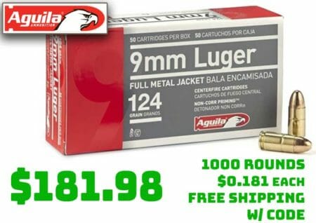 Aguila 124gr 9mm Ammo Deal