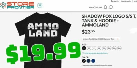 AmmoLand Shadow Fox Logo S/S T-Shirts Marked Down Deal