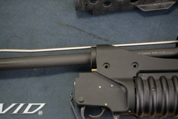 The rear of the M203 has a ridge that fits into the barrel nut area.