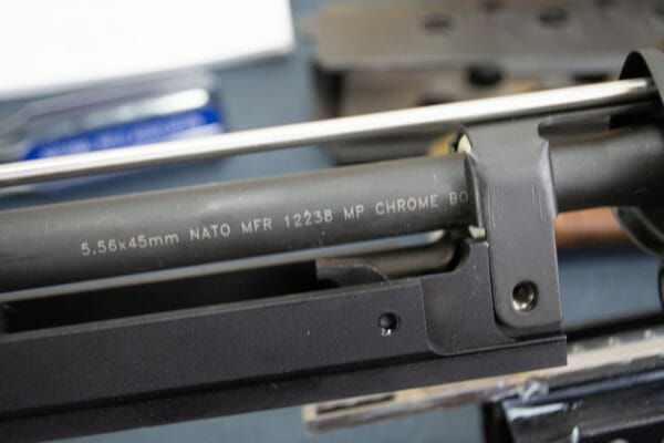 The rear of the M203 has a ridge that fits into the barrel nut area.