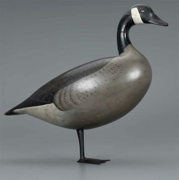 The Humbracht Standing Goose, Charles S. Schoenheider Sr. (1854-1924), Peoria, IL, c. 1918, 20 ¾ in. tall and 23 ½ in. long, Estimate: $100/$125,000, Sold for $108,000 Standing Canada Goose Charles S. Schoenheider, Sr. (1854-1924)