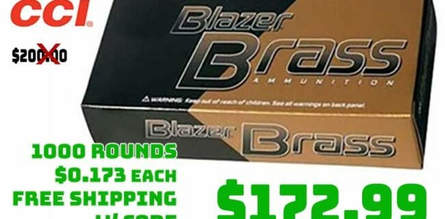 CCI Blazer 9mm 124gr FMJ RN Ammo 1000Rounds Deal