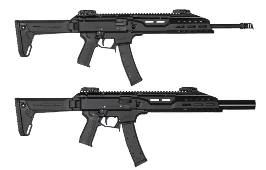 The New CZ Scorpion EVO 3 S1 Carbine Magpul Edition and New CZ Scorpion EVO 3 S1 Carbine Faux Suppressor Magpul Edition