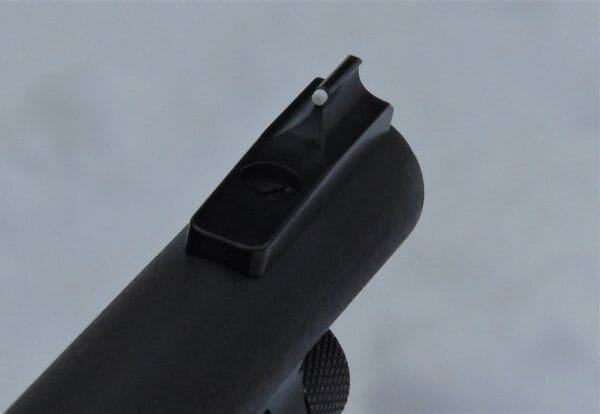 The Cowboy Carbine front sight on the .30-30 version is a .062" ivory bead.