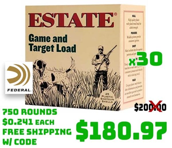 750pc Federal Estate Game & Target 12G Shotshell Deal