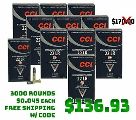 CCI Stndrd Velocity Ammo22LR 3000Rnds 6Bricks Deal