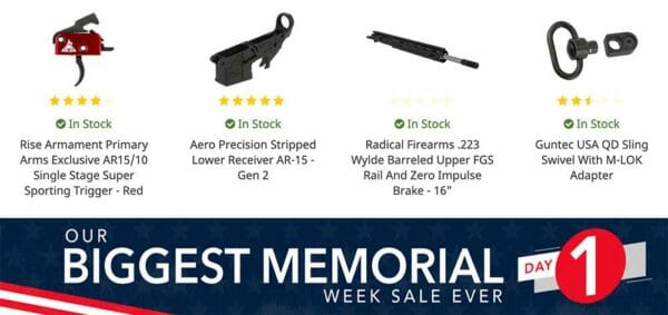 Primary Arms Celebrates Memorial Day with Week-Long MegaSale