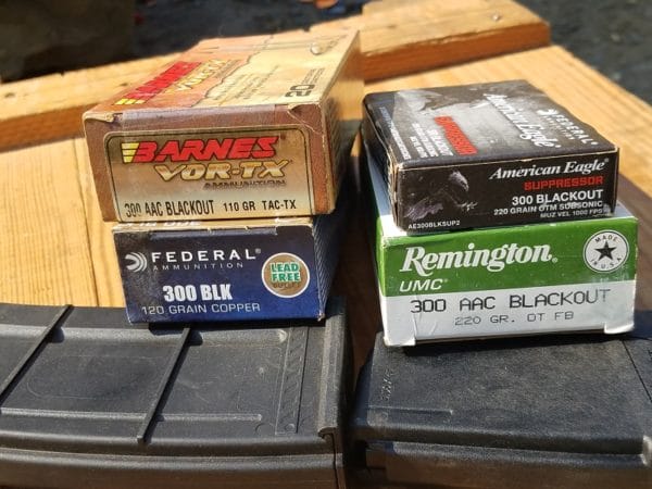 We had four brands of ammunition on hand, two supersonic loads and two subsonics.