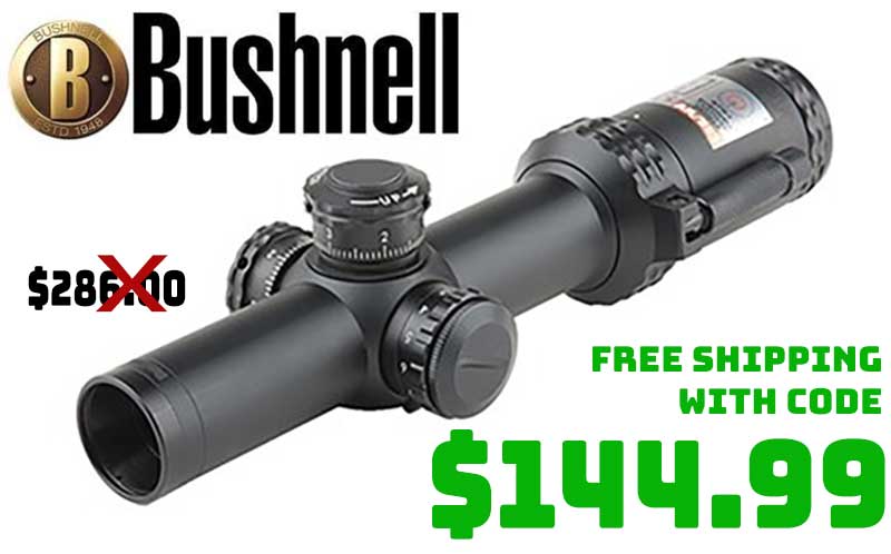 BUSHNELL 1-4x24mm FFP Illuminated BTR Black Scope Deal
