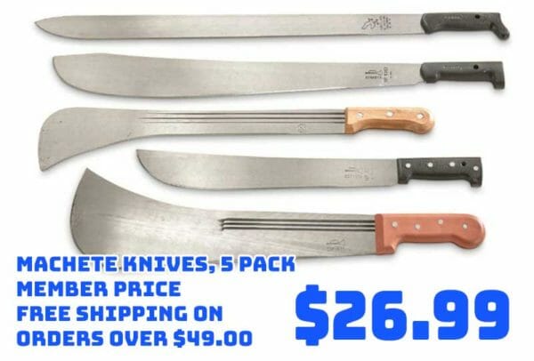 Colombian Military Surplus Assorted Machete 5 Pack may2020