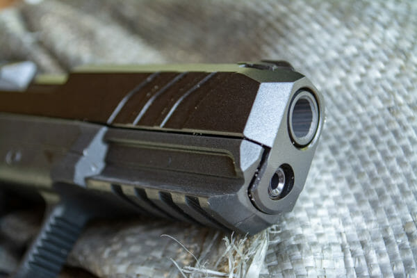 Ruger Security 9 Pistol: A rail up front with four slots allows attachment of lights and lasers.