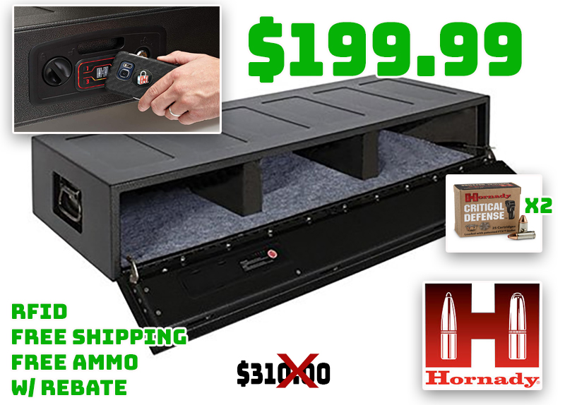 Hornady Rapid Safe Gunlocker 2 Free Boxes Critical Defense Ammo REBATE Deal