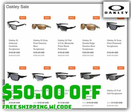 Oakley Standard Issue Eyewear Models 50.00 Off Deal