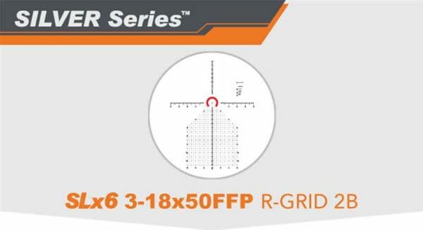 Primary Arms SLx6 3-18x50mm FFP Rifle Scope R-Grid Reticle