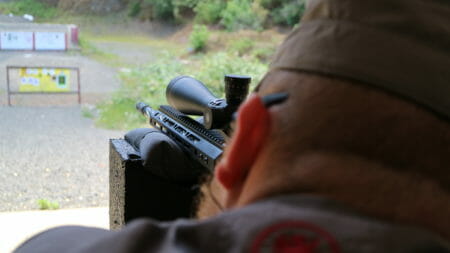 Graham Baates shooting a Bear Creek Arsenal Upper