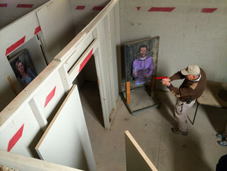 Cover and concealment in a shoothouse