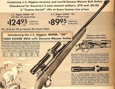 JC Higgind Model 50 High Power Rifle with Mauser Action Cropped