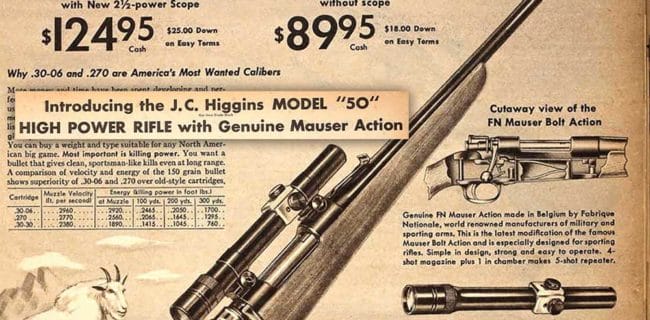 JC Higgind Model 50 High Power Rifle with Mauser Action Cropped