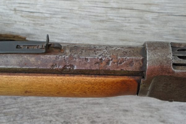 The barrel at the breech end was heavily pitted on the outside. The barrel at the breech end was heavily pitted on the outside.