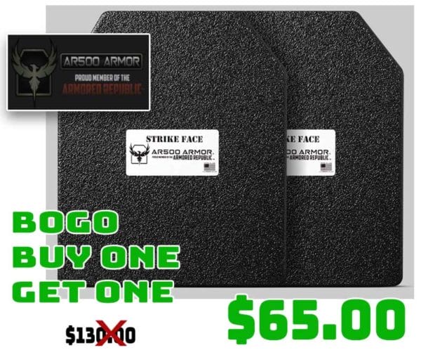 AR500 Body Armor Level III 10" x 12" Flats BOGO Deal