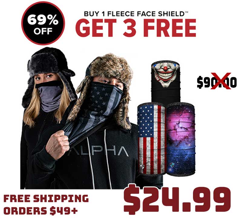 Alpha Defense Gear Buy 1 Fleece Face Shield Get 3 Free Deal