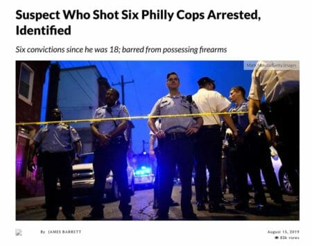 Suspect in Philly Cop Shooting was a Prohibited from Possessing Firearms