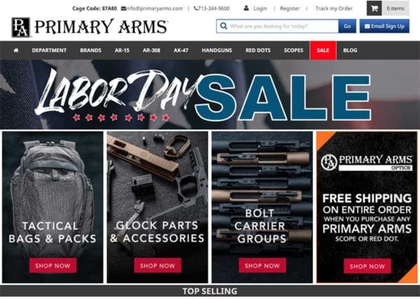 Primary Arms Announces Week-Long Sale Leading To Labor Day