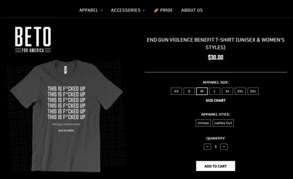 Beto O’Rourke Gun Violence Fucked Up T Shirt