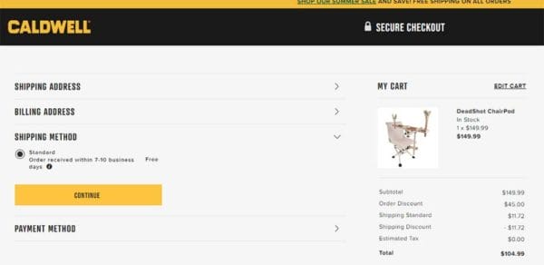 Caldwell DeadShot ChairPod AmmoLand Deal Cart Check