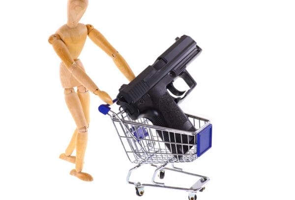 Gun In A Shopping Cart iStock-498841228