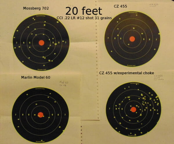 Choke on a Rifle and a Usable Garden Gun - .22 Shot Shells #12 Shot
